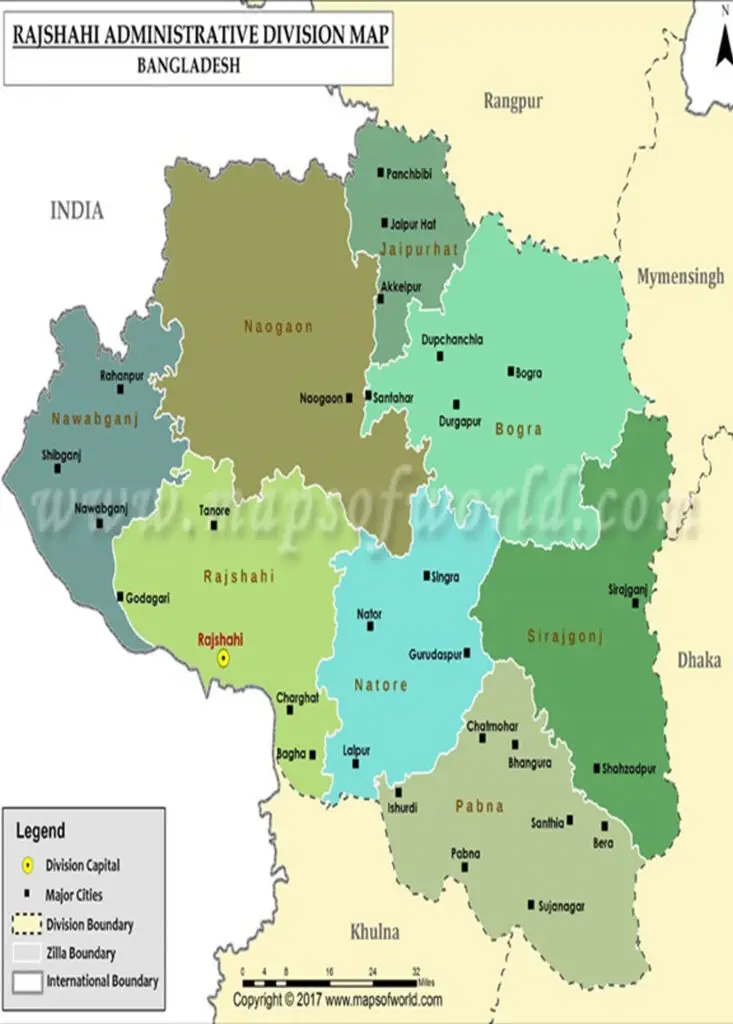 Map of Rajshahi